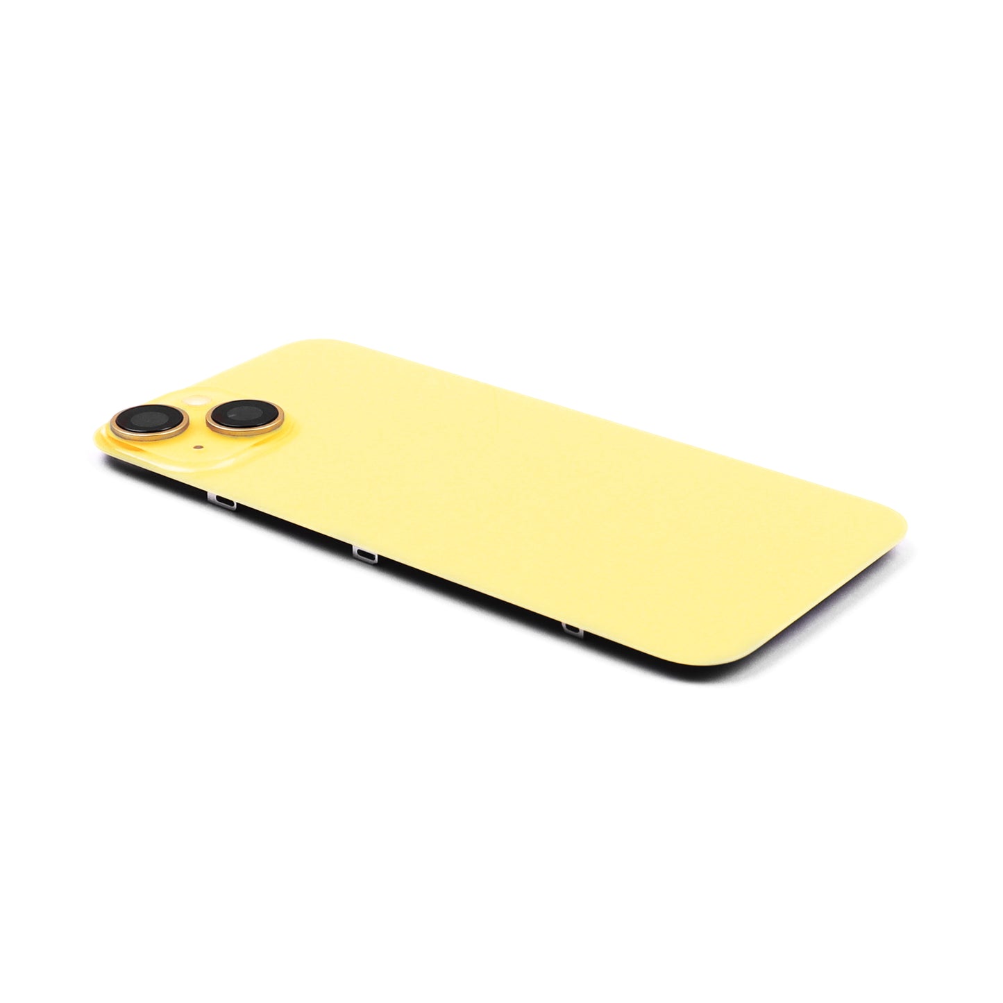 Bakstycke incl. Kameralins, Flash Light and Wireless Charging för iPhone 14 Yellow Pulled B