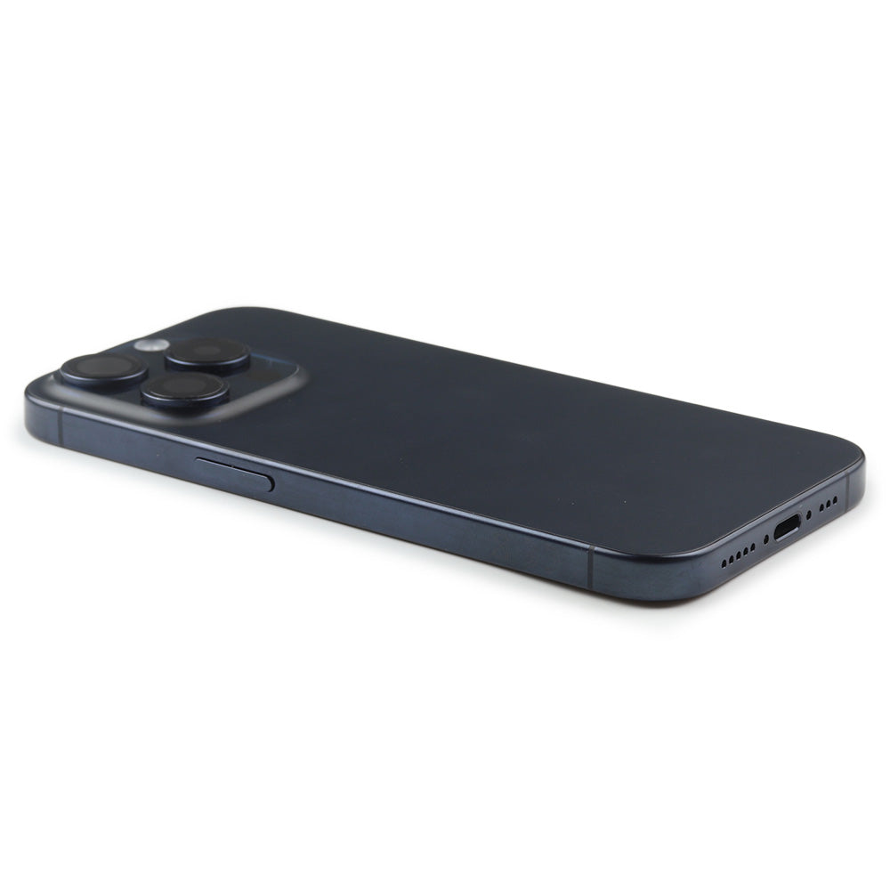 Rear Housing with small parts för iPhone 15 Pro (EU Version) Blue Titanium Pulled