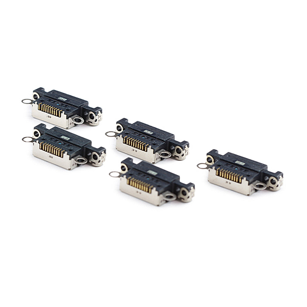 Laddkontakt ( 5 Pieces , Soldering Required) för iPhone 14/14 Plus Black OEM-Equivalent