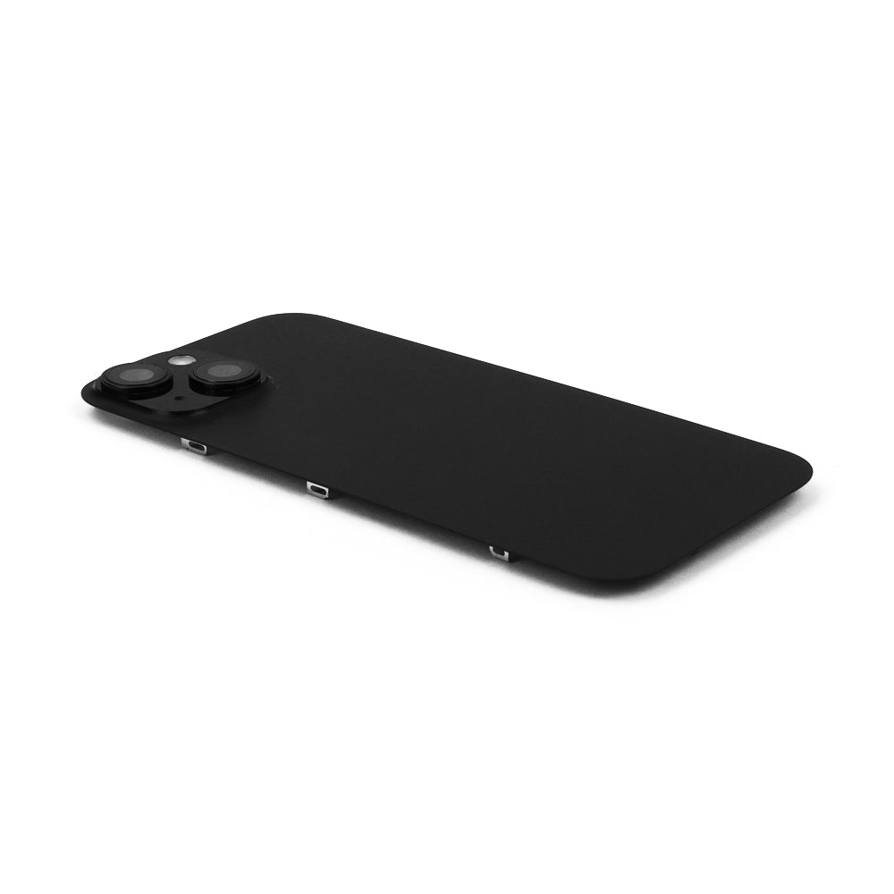 Bakstycke incl. Kameralins, Flash Light and Wireless Charging för iPhone 15 (EU Version) Black Titanium Pulled B