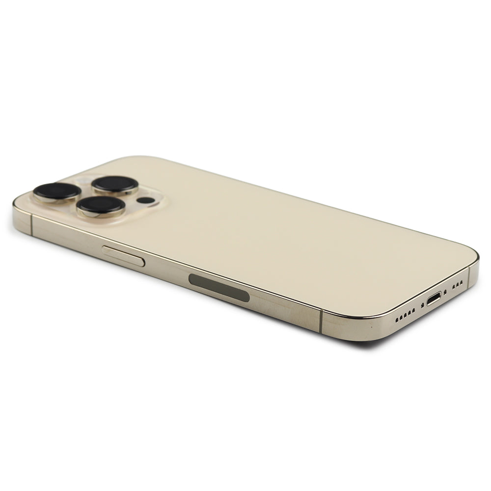 Rear Housing with small parts (US Version) för iPhone 14 Pro Gold Pulled