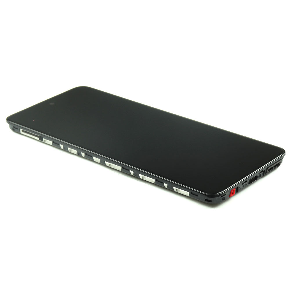 Skärm with Housing för Motorola Moto G60s Black Service Pack