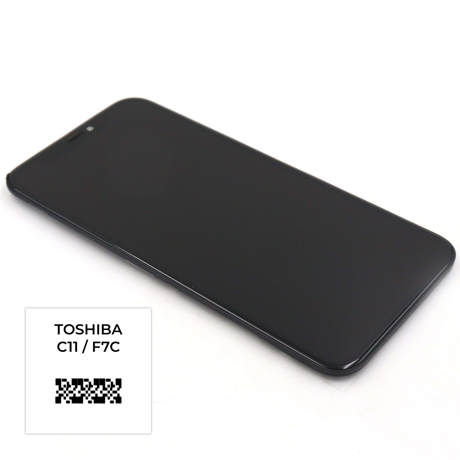 Skärm (Universal) (incl. Backplate) för iPhone Xr Black Refurbished