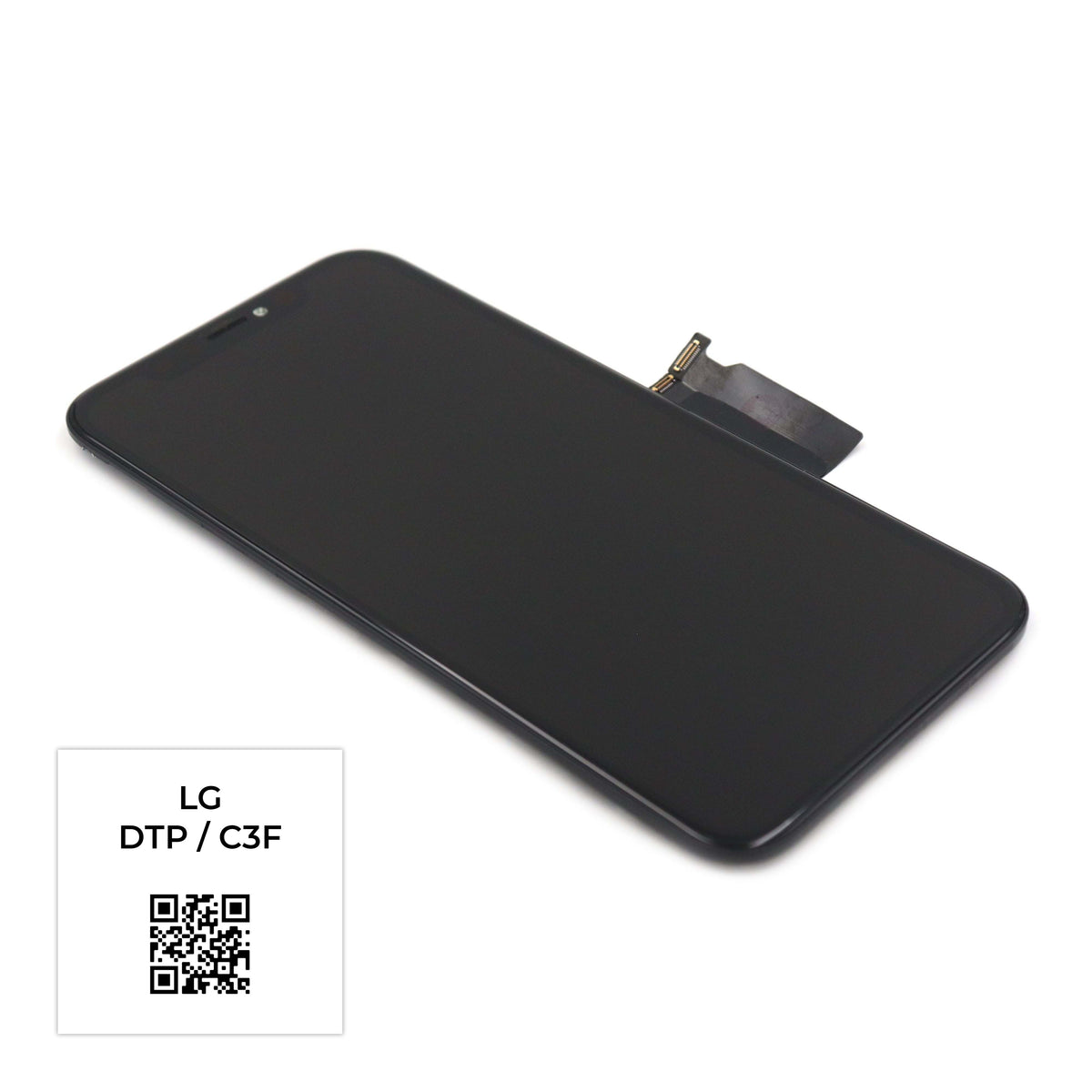 Skärm (LG: DTP/C3F) (incl. Backplate) för iPhone Xr Black Refurbished