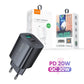 VIDVIE PLE248 PD snabbladdare 20W USB-A + USB-C
