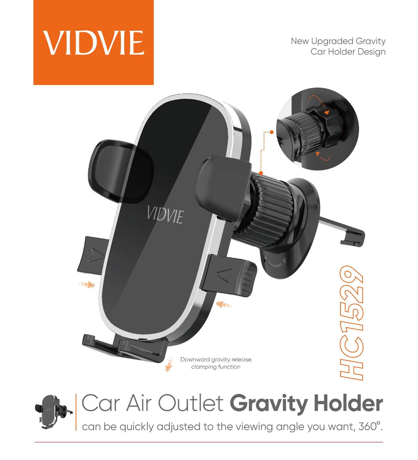 VIDVIE HC1529 mobilhållare för ventilationsgaller