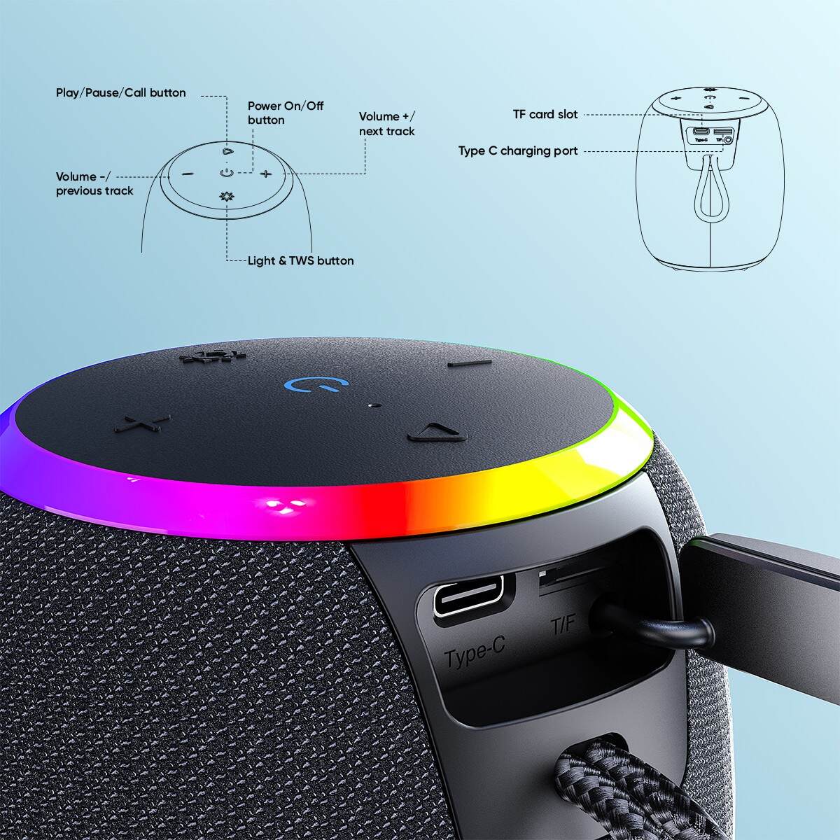 VIDVIE SP926 Bluetooth högtalare 15W
