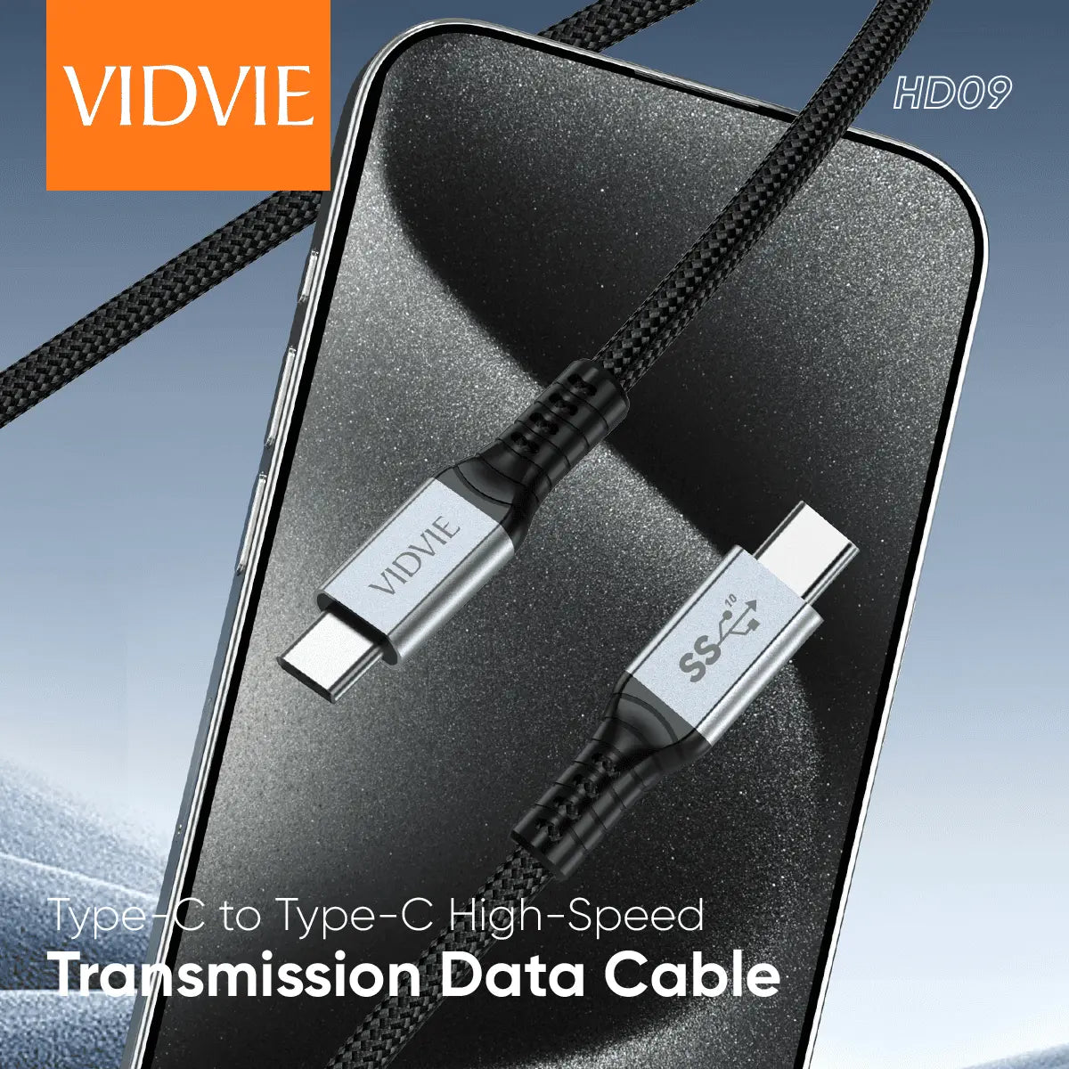 VIDVIE HD09 USB-C till USB-C USB 3.2 kabel