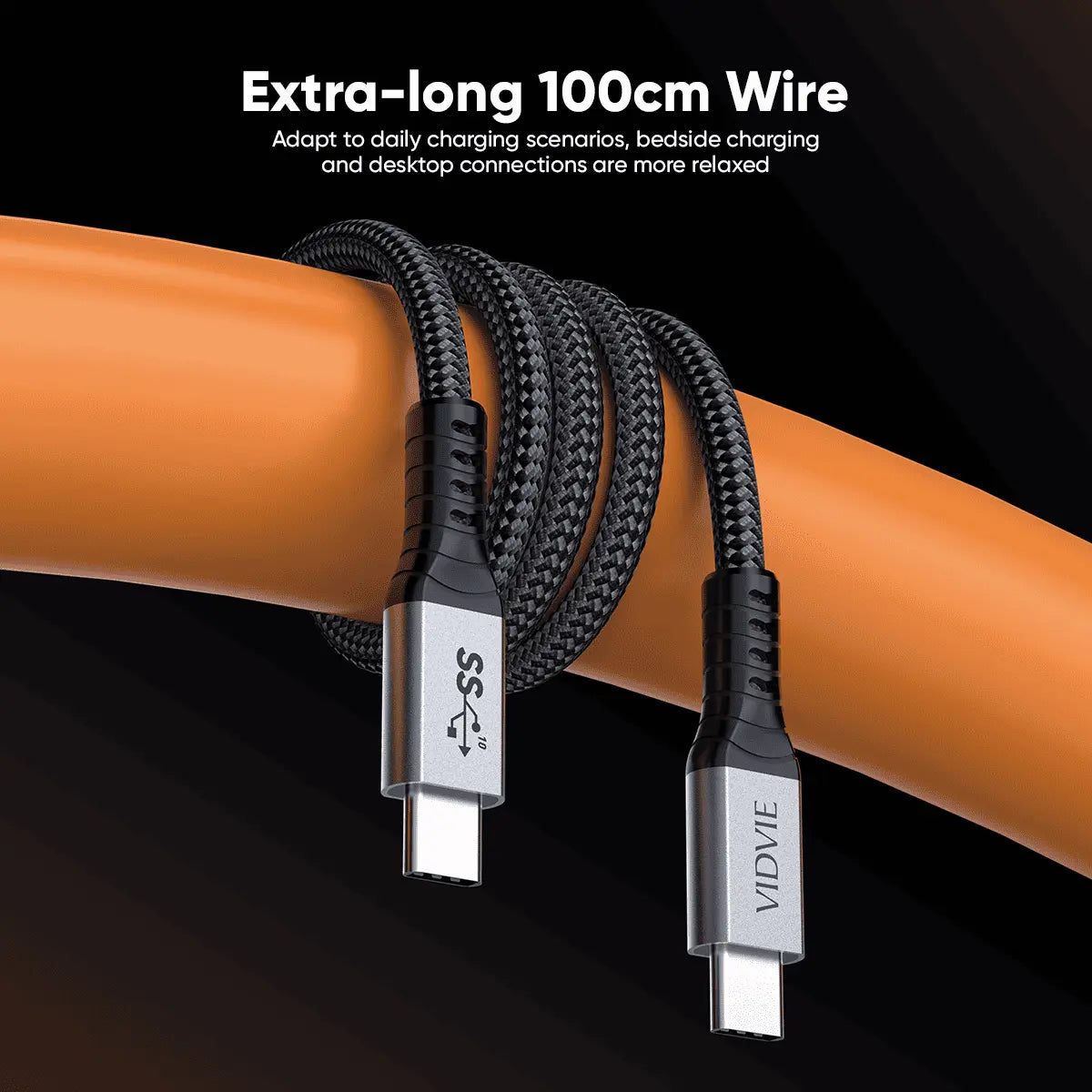 VIDVIE HD09 USB-C till USB-C USB 3.2 kabel