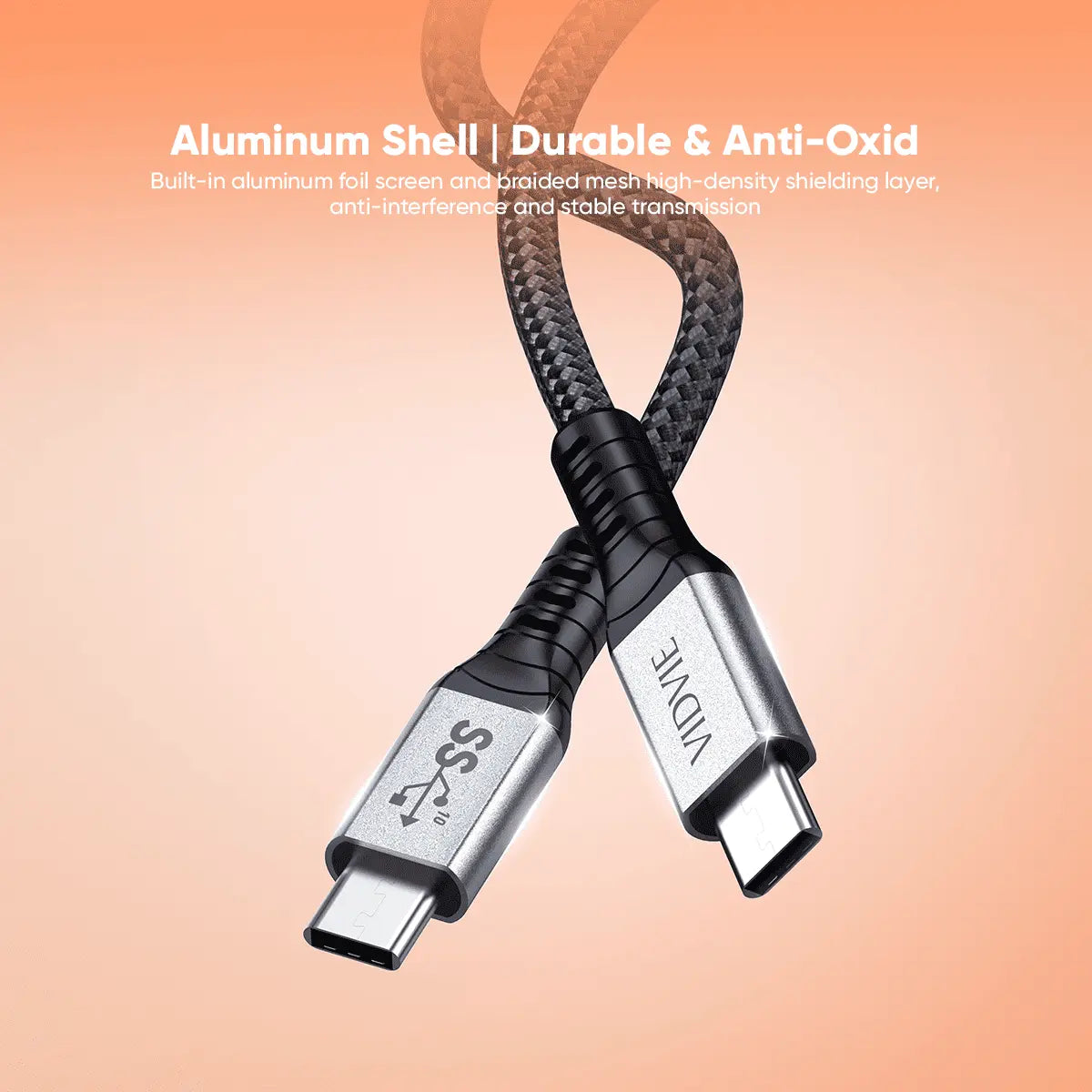 VIDVIE HD09 USB-C till USB-C USB 3.2 kabel