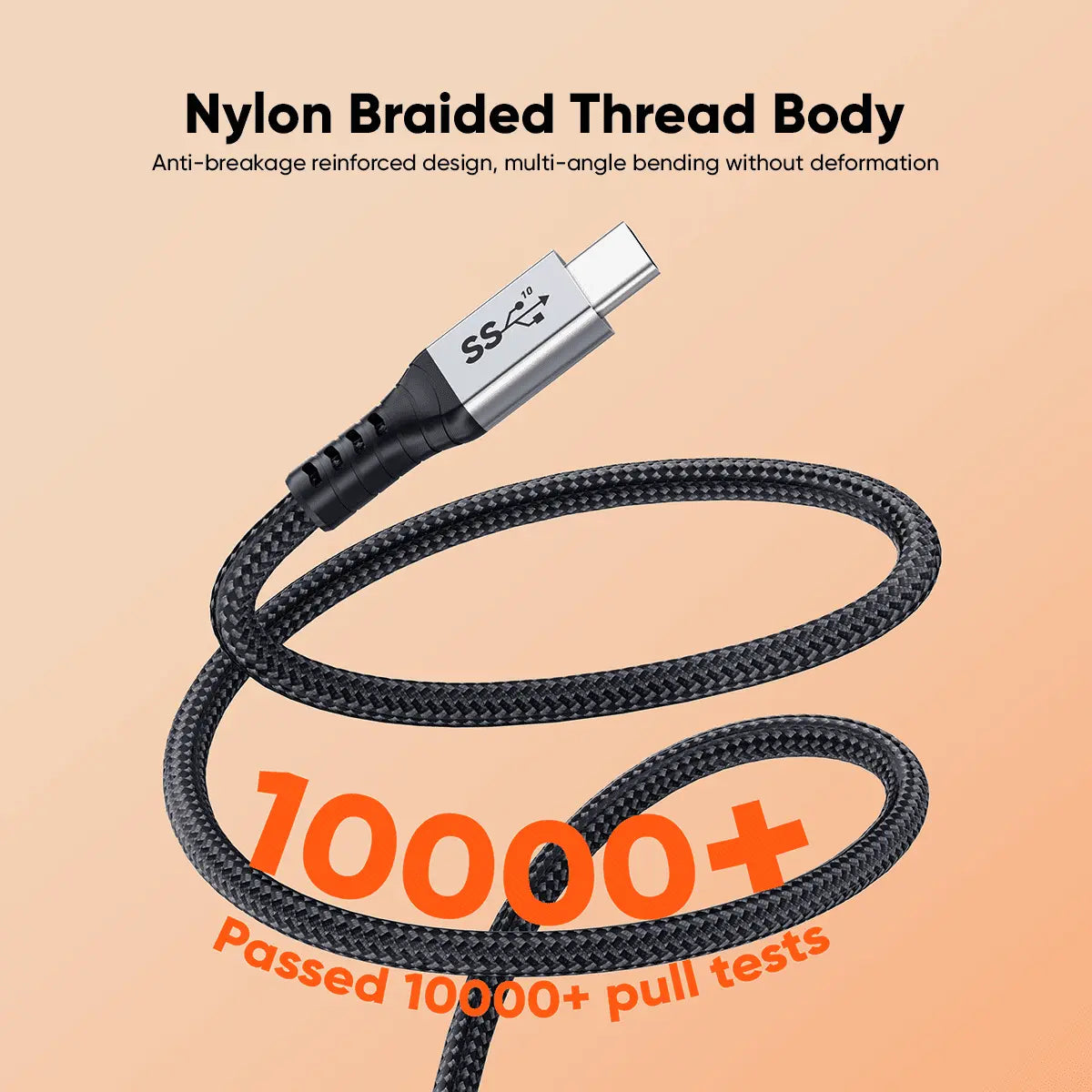 VIDVIE HD09 USB-C till USB-C USB 3.2 kabel