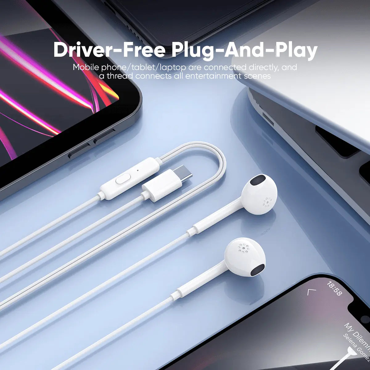 VIDVIE HS685T semi in ear hörlurar med USB C