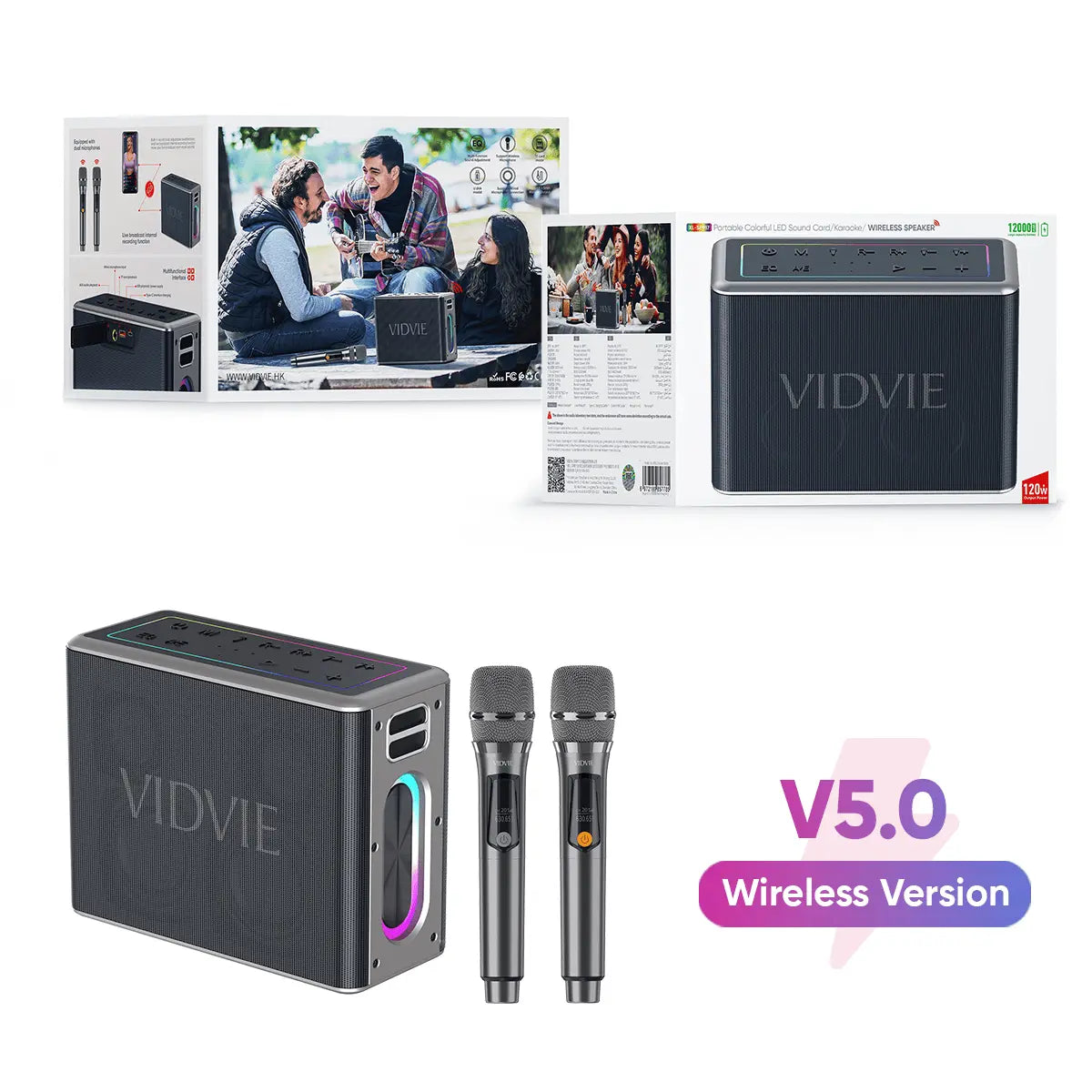 VIDVIE XL-SP917 Bluetooth högtalare 120W