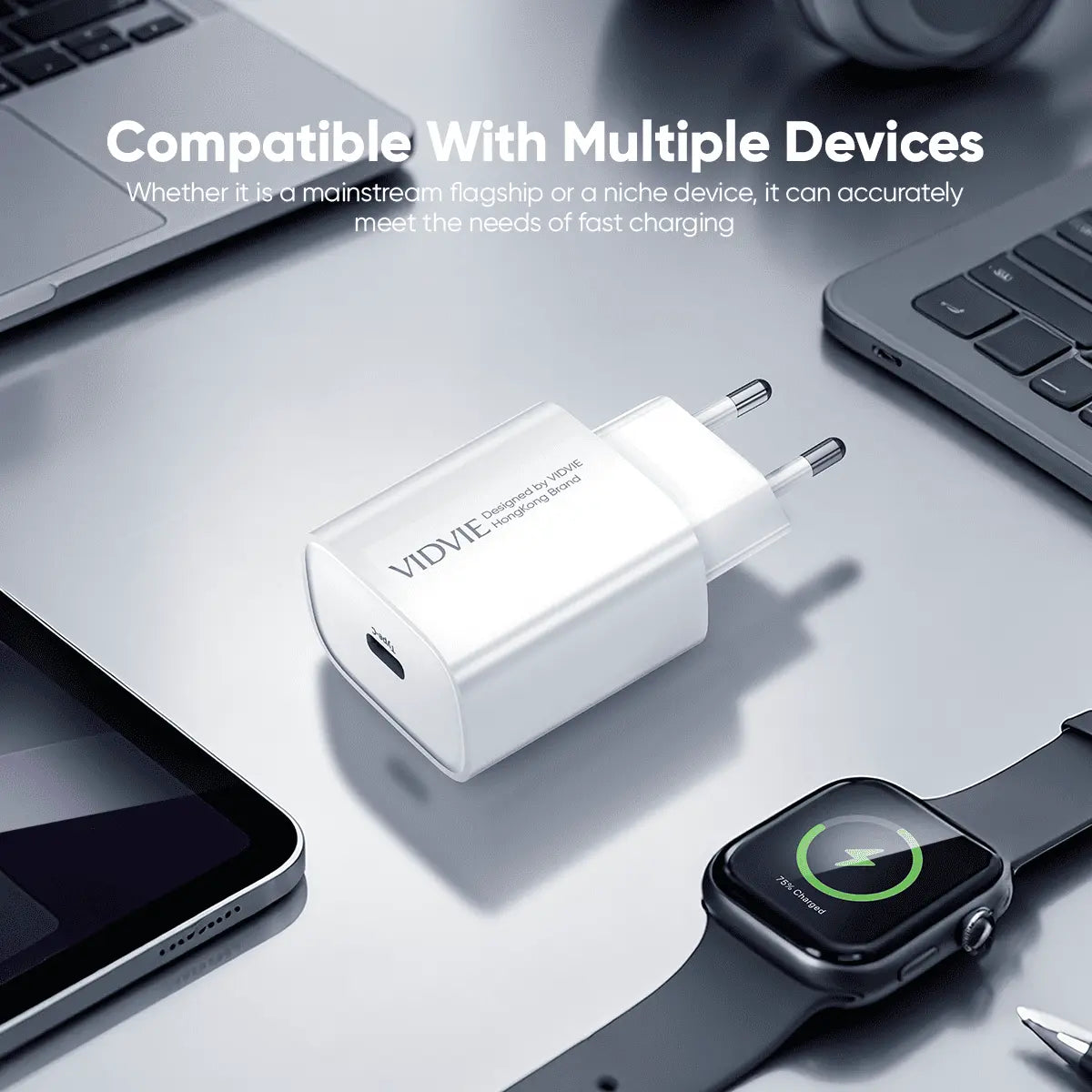 VIDVIE PLE270 USB C snabbladdare 20W