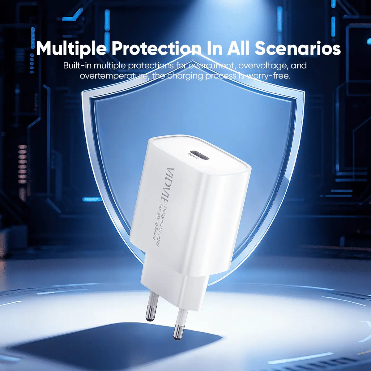 VIDVIE PLE270 USB C snabbladdare 20W