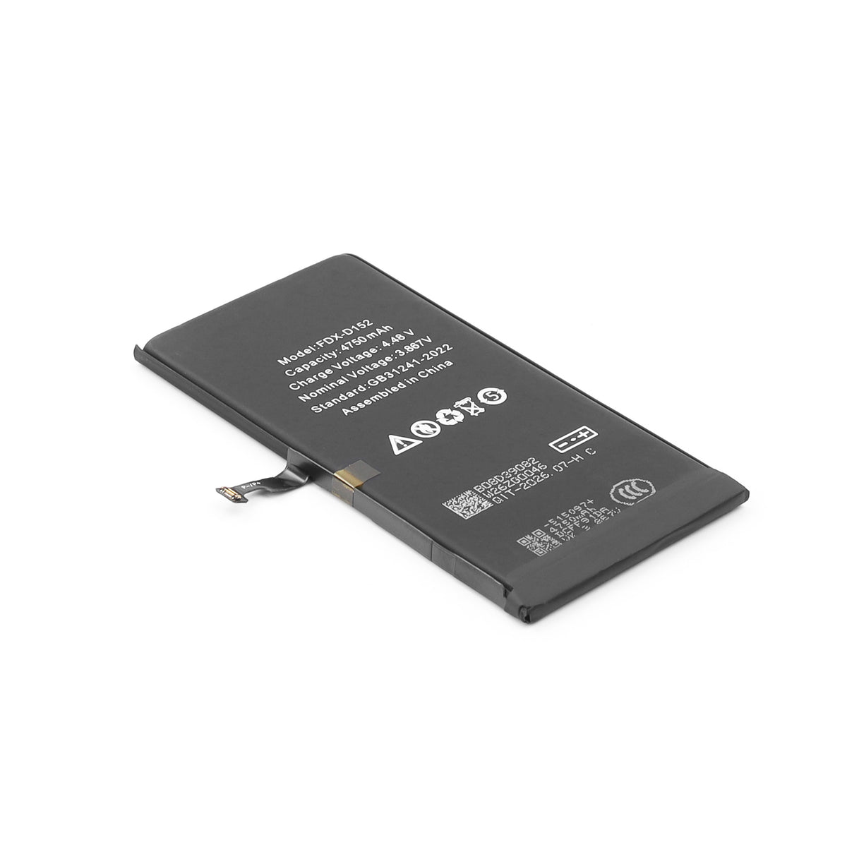 Batteri (With Adhesive) High Capacity (4750mAh) för iPhone 15 Plus OEM-Equivalent (Calibrated Used)