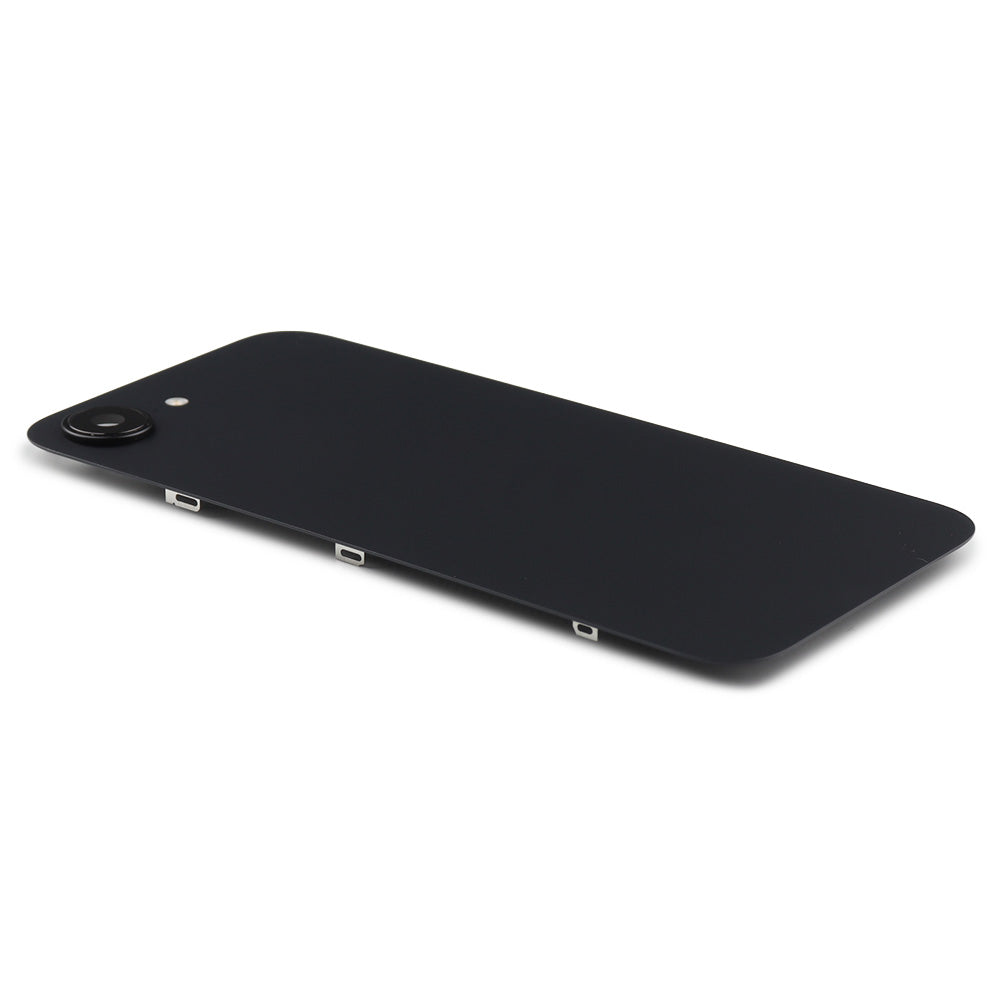 Bakstycke incl. Kameralins, Flash Light and Wireless Charging för iPhone 16e Black Pulled