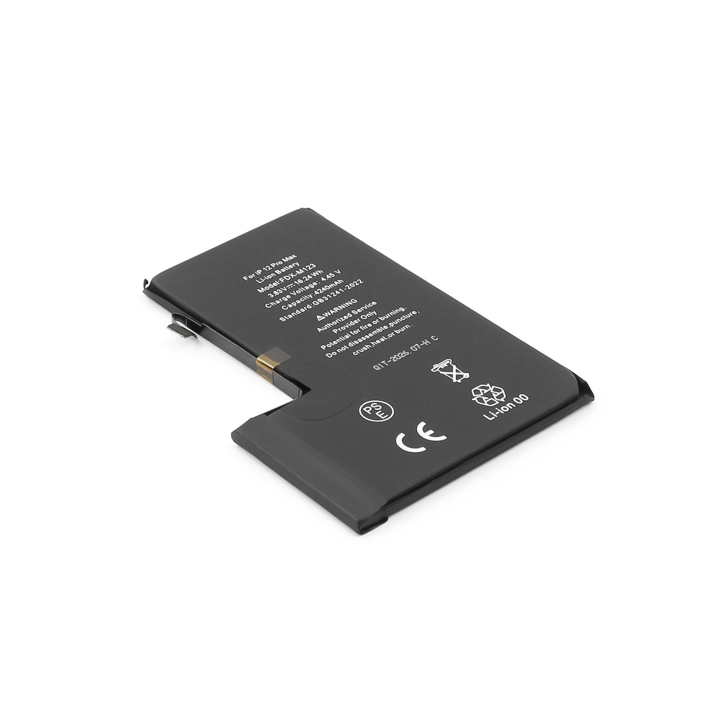 Batteri (With Adhesive) High Capacity (4240mAh) för iPhone 12 Pro Max OEM-Equivalent (Calibrated Used)