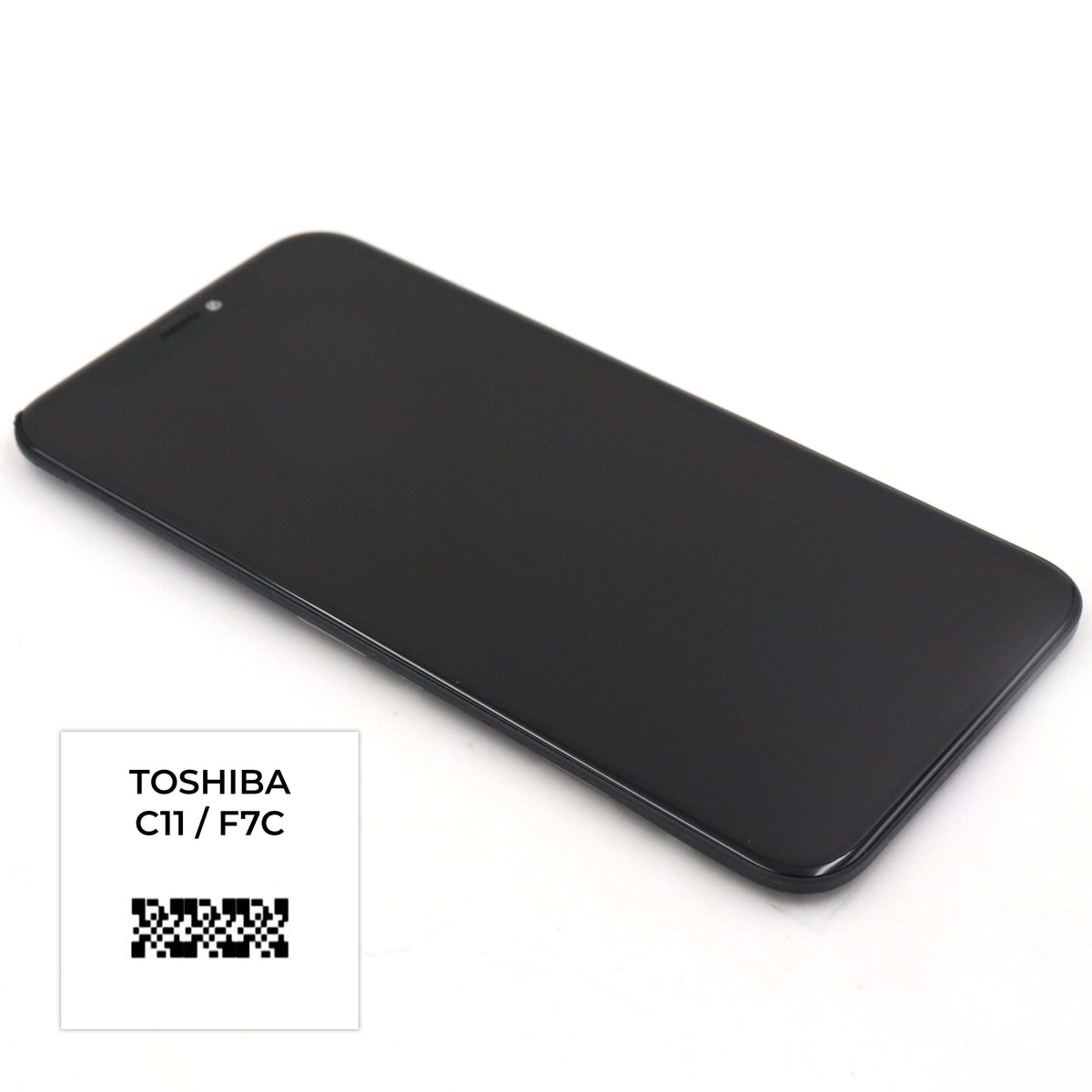 Skärm (Universal) (incl. Backplate) för iPhone Xr Black Pulled