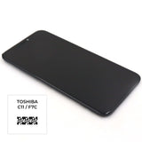 Skärm (Universal) (incl. Backplate) för iPhone Xr Black Pulled