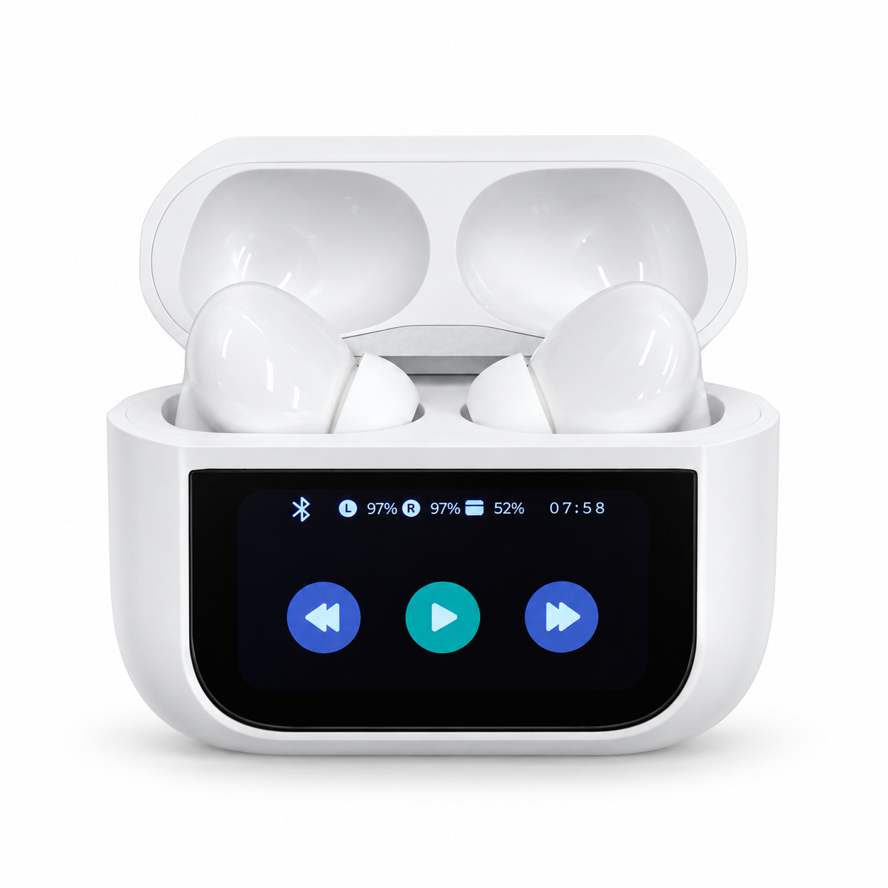 Trådlösa Bluetooth-hörlurar med touchskärm