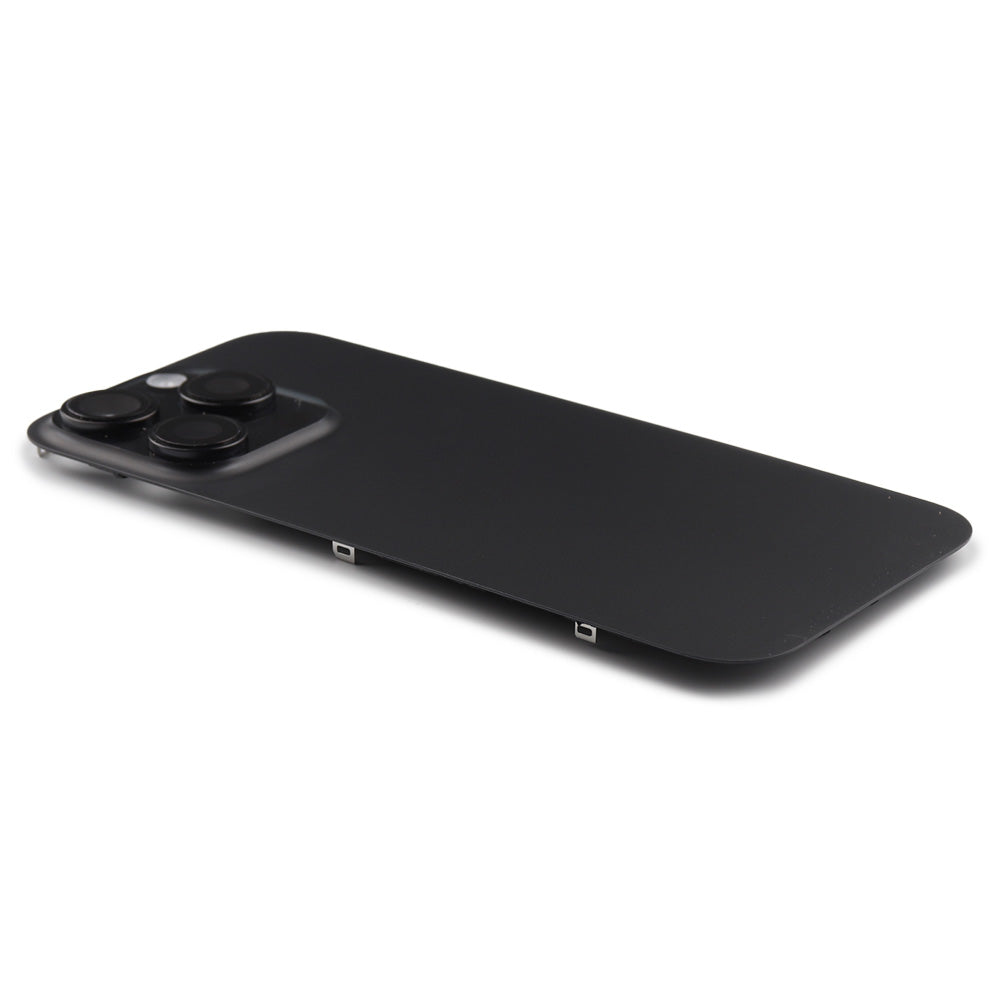 Bakstycke incl. Kameralins, Flash Light and Wireless Charging för iPhone 16 Pro Black Titanium Pulled