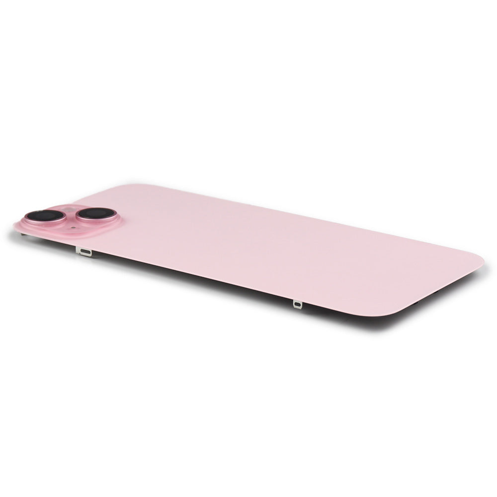 Bakstycke incl. Kameralins, Flash Light and Wireless Charging för iPhone 15 Plus (EU Version) Pink Titanium Pulled