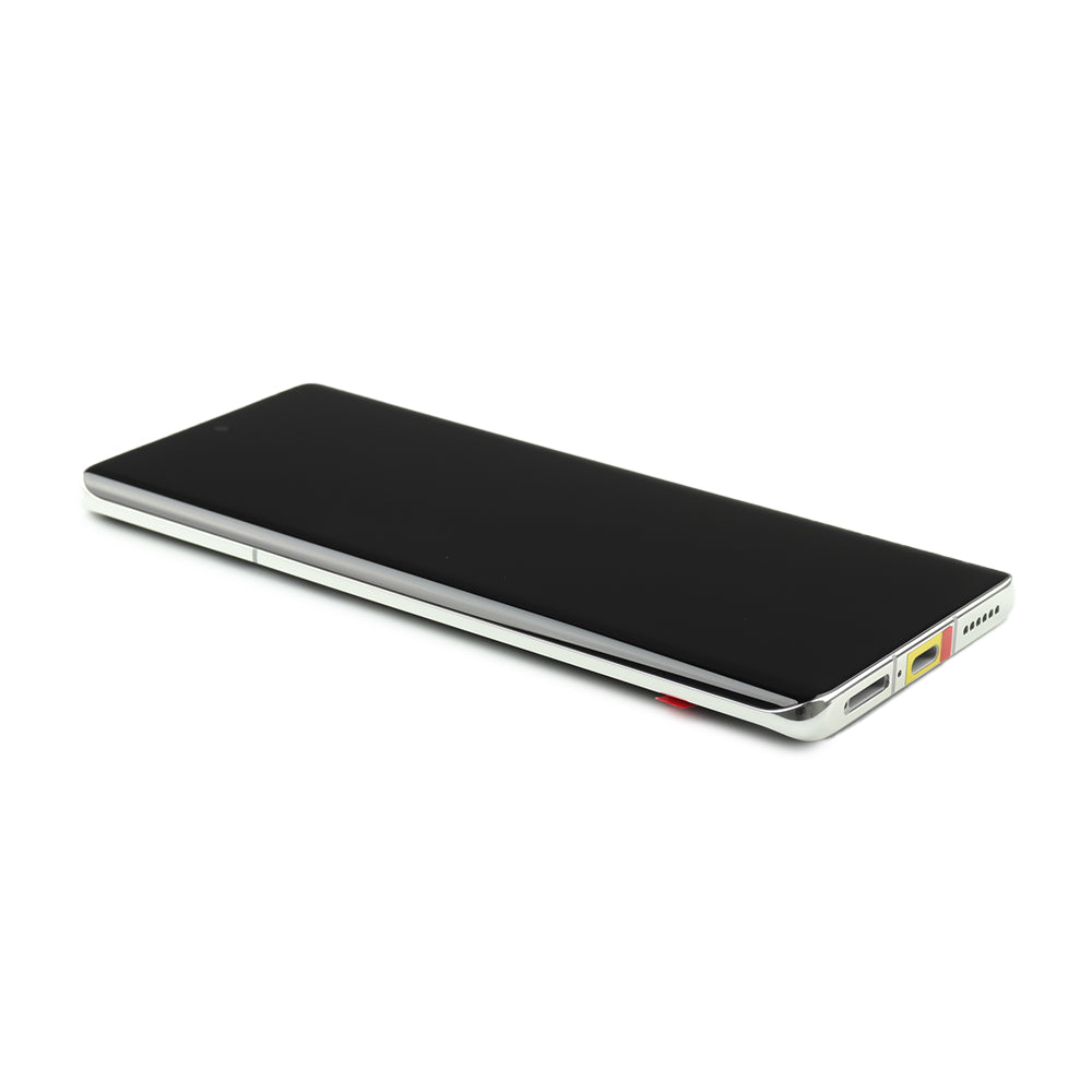 Skärm Complete with Housing and Batteri för Huawei P50 Pro White Service Pack