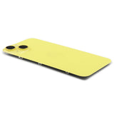 Bakstycke incl. Kameralins, Flash Light and Wireless Charging för iPhone 14 Yellow Pulled