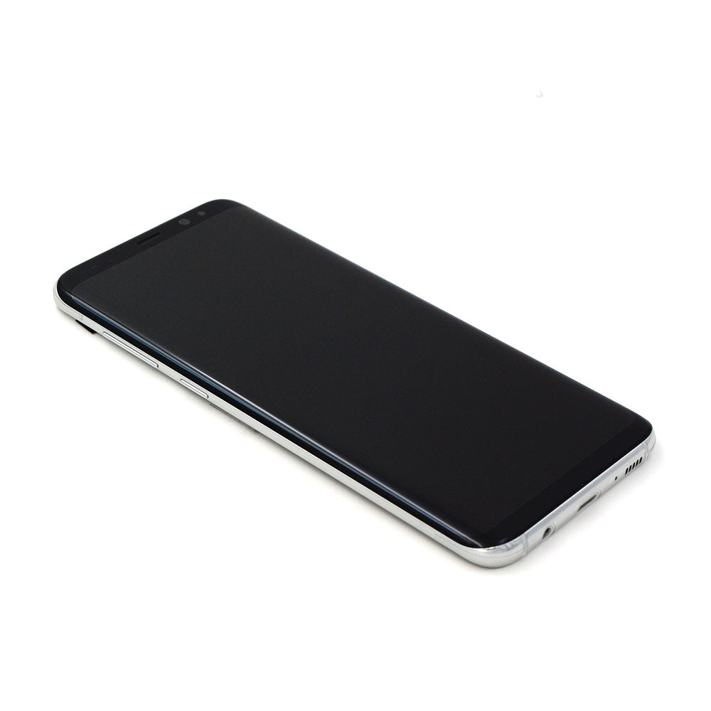 Skärm Complete with Housing för Samsung Galaxy S8 Plus Silver Service Pack