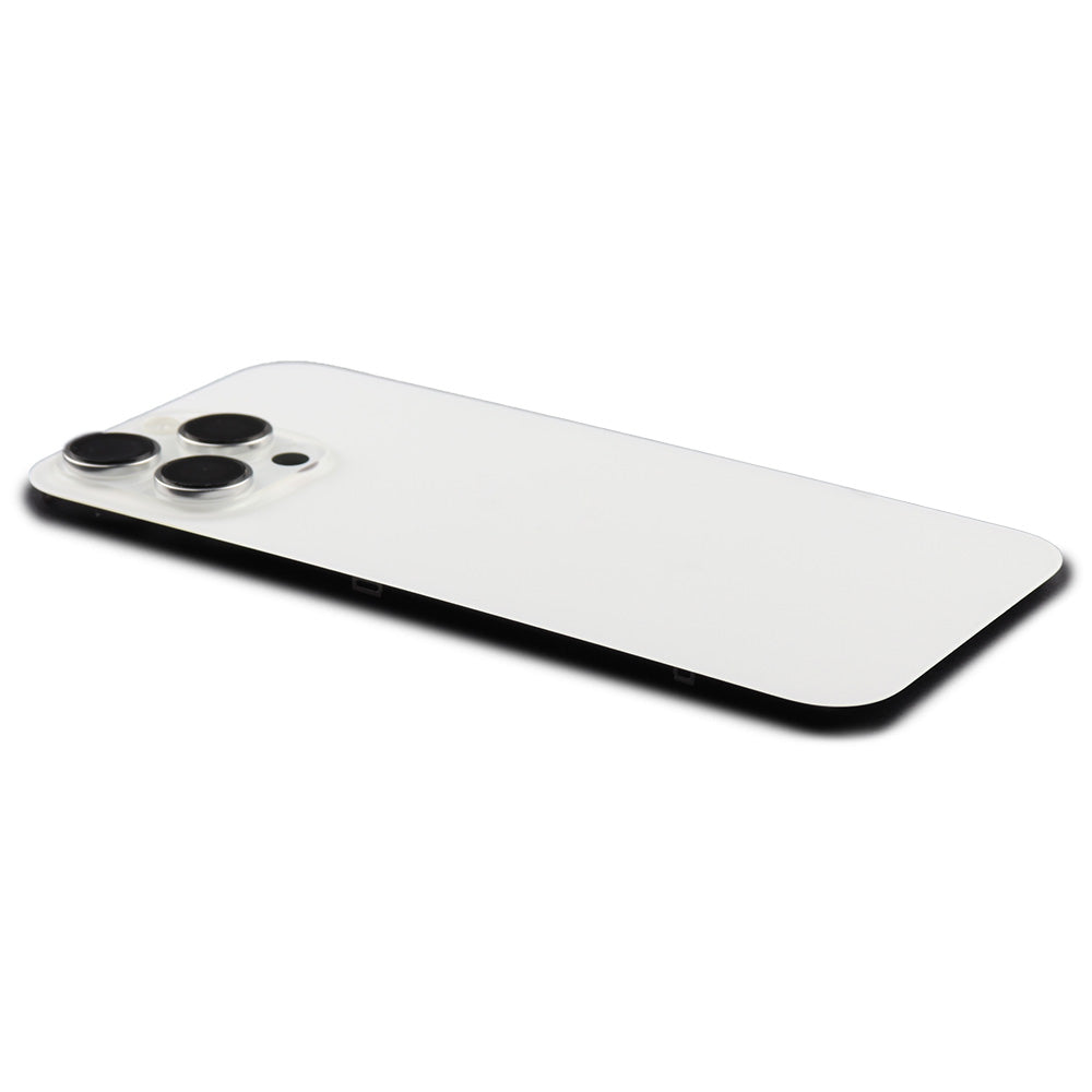 Bakstycke incl. Kameralins, Flash Light and Wireless Charging för iPhone 16 Pro Max White Titanium Pulled
